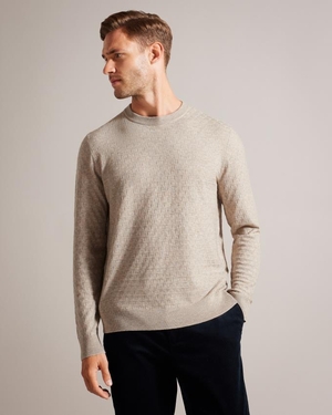 Pull Ted Baker Long Sleeve T Knit Marron Marron Homme | EMA-74688242